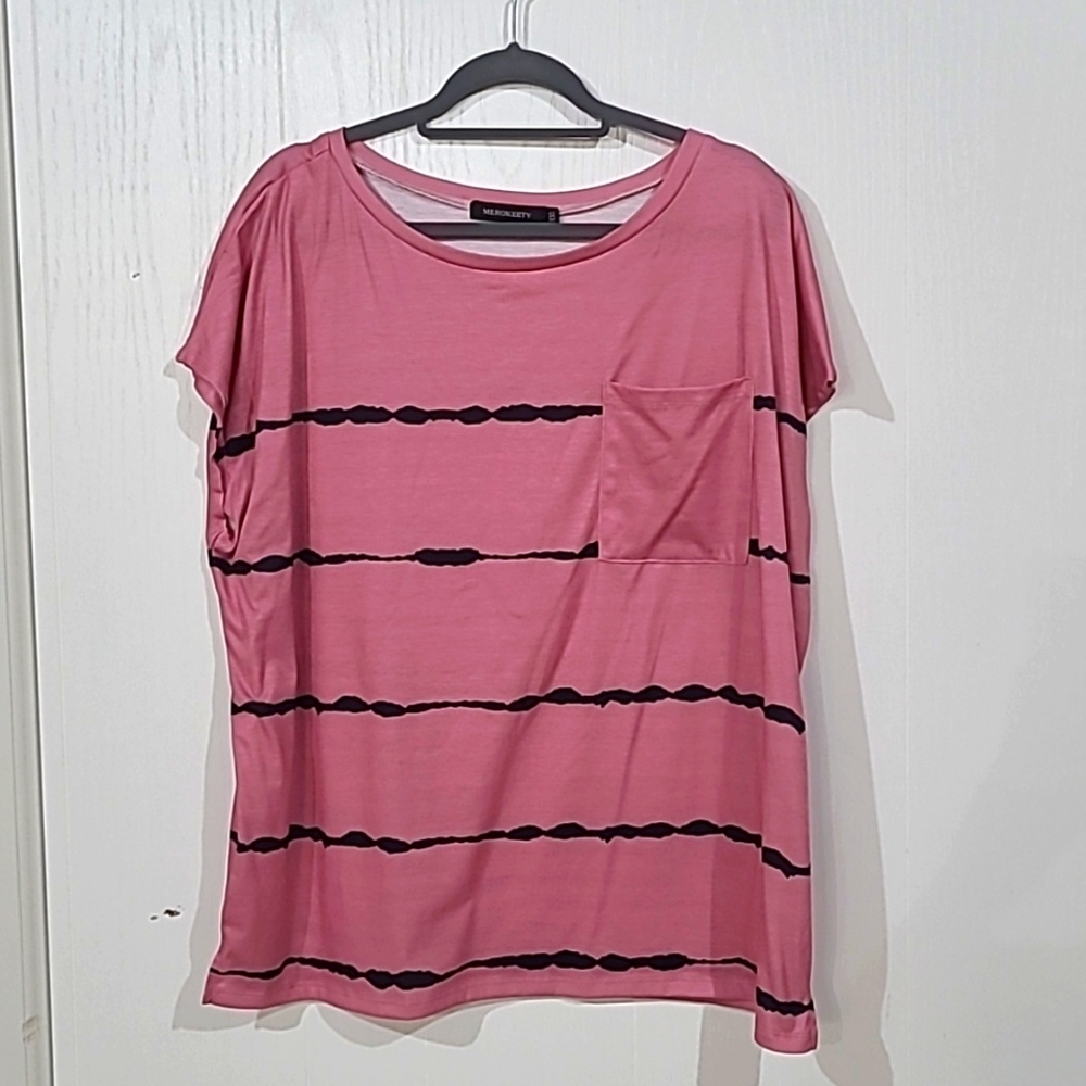 Merokeety Cap Sleeve T-shirt
